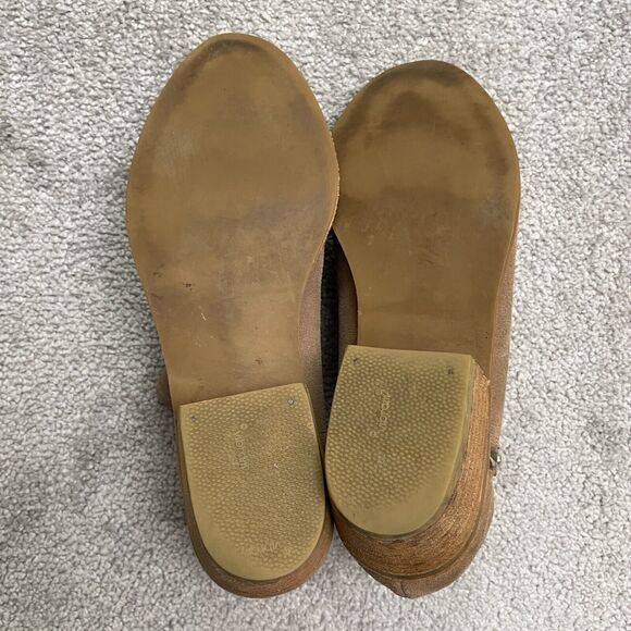 Steve Madden Tobii Leather suede Ankle Boots Womens 7 Brown Round Toe Side Zip - Picture 7 of 14